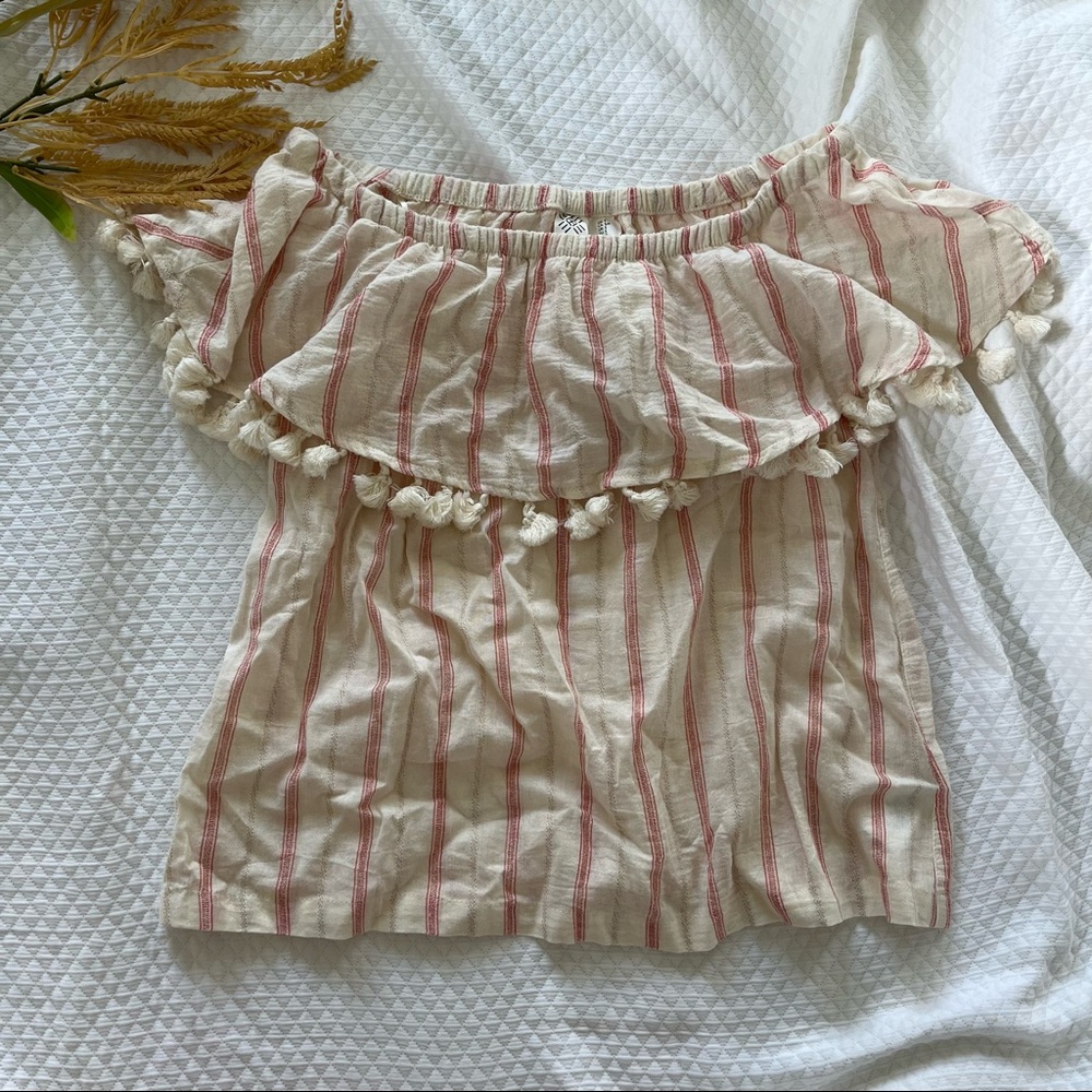 Artisan NY Off-Shoulder Stripe Top